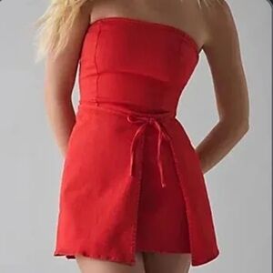 Urban Outfitters Red Strapless Dress
